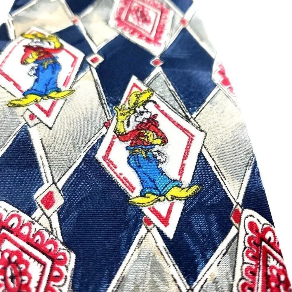 Mickey Unlimited Multi Colored Goofy Polyester Tie Woven Geometric Graphic‎